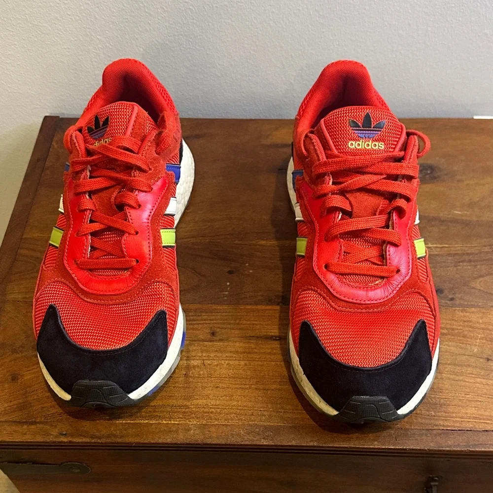 Adidas Red and Black Athletic Shoes‎